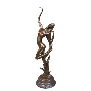 Abstract Brass Statue Dancer Decoration Bronze Sculpture Tpy-056